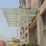 Steel structure glass canopy